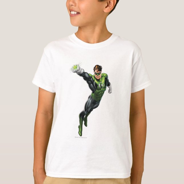 T-shirt Lanterne Verte - Entièrement Rendu, Bras dehors (Devant)