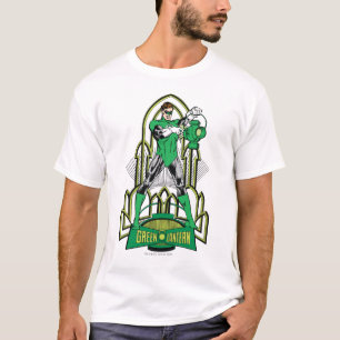 T-shirt Lanterne verte sur arrière - plan décoratif