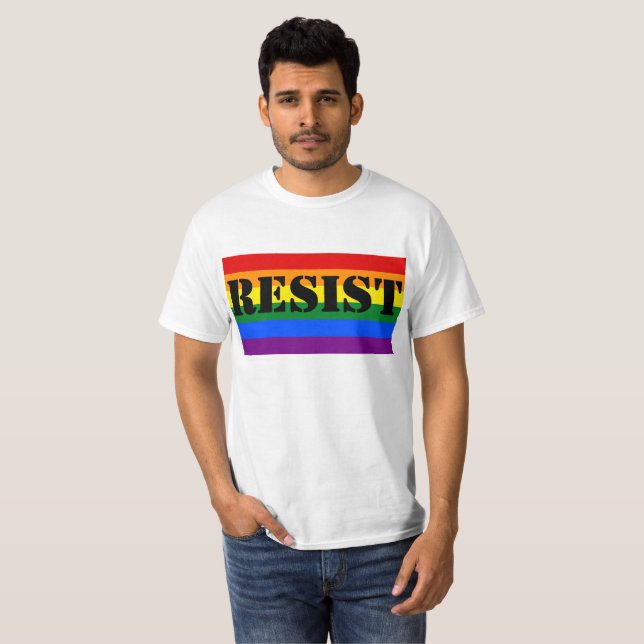 T-shirt L'Anti-Atout LGBTQ résistent (Devant entier)