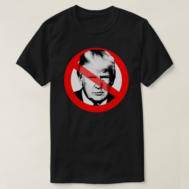 T-shirt L'anti-Trump a traversé la face (Design devant)