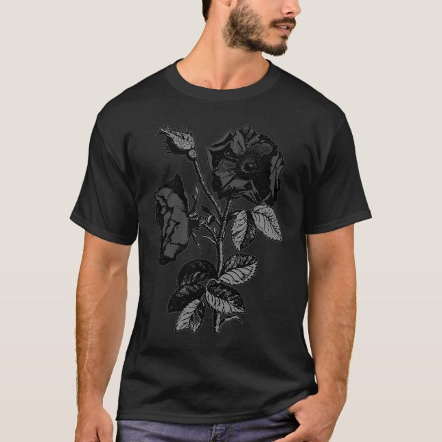 T-shirt L'antiquité noire gothique s'est levée (Devant)