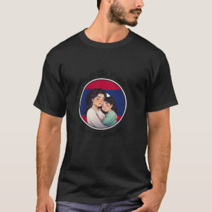 T-shirt Laos Fière Drapeau Laotien Fête des mères Mère Dau