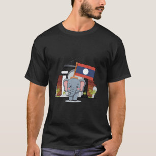 T-shirt Laos Joyeux Nouvel An Lao Laotien Pi Mai Drapeau L