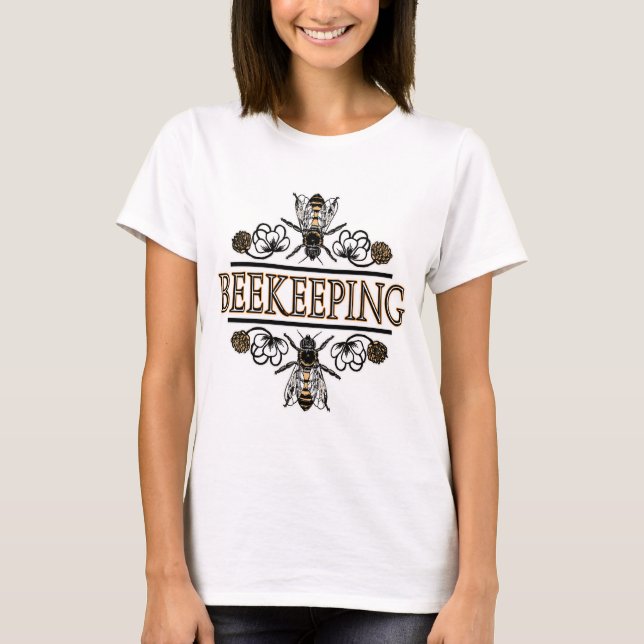 T-shirt l'apiculture avec des abeilles de travailleur (Devant)