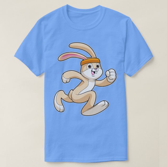 T-shirt Lapin à courir avec tête (Design devant)