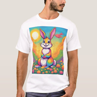 T-shirt Lapin Arc-en-ciel
