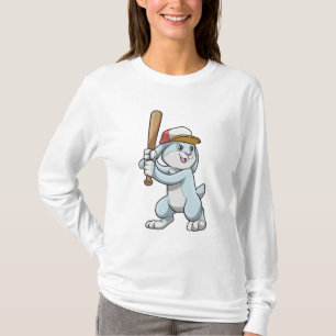 T-shirt Lapin au baseball avec batte de baseball