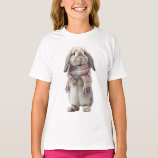 T-shirt Lapin aux Écharpe Confortable Enfants