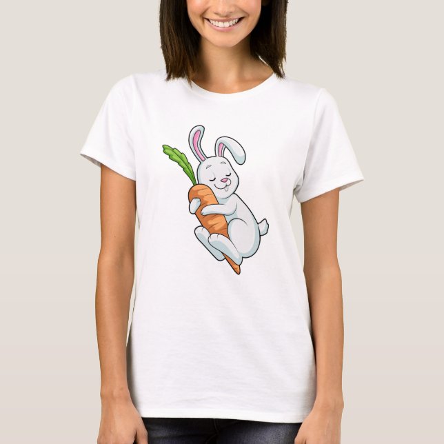 T-shirt Lapin avec carotte (Devant)