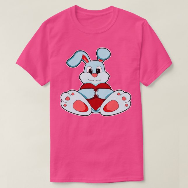 T-shirt Lapin avec coeur 1 (Design devant)