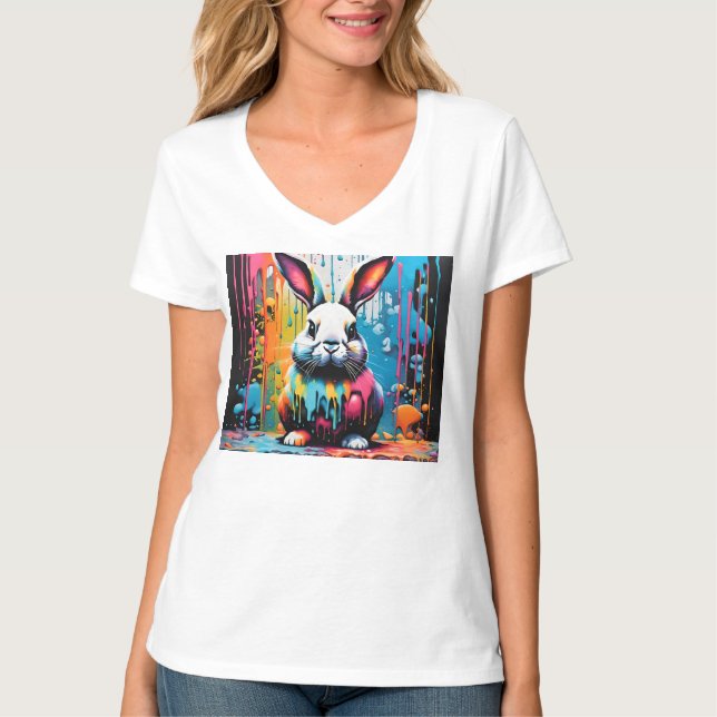 T-shirt Lapin avec éclaboussures (Devant)