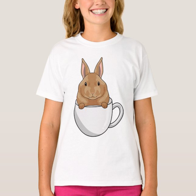 T-shirt Lapin avec la coupe de café (Devant)