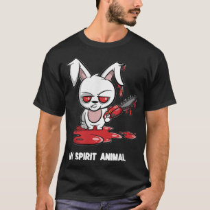 T-shirt Lapin avec tronçonneuse Mon Esprit Animal Mal Lapi