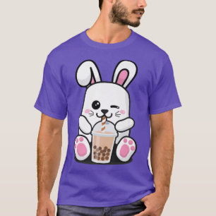 T-shirt Lapin Boba Thé Drôle Lapin Bubble Thé Non
