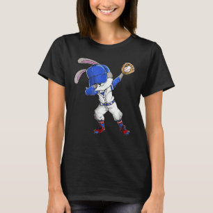 T-shirt Lapin Dabbing Jour de Pâques Baseball Receveur Joy