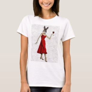 T-shirt Lapin dans la robe rouge 2