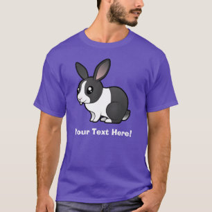 T-shirt Lapin de bande dessinée (cheveux lisses d'oreille