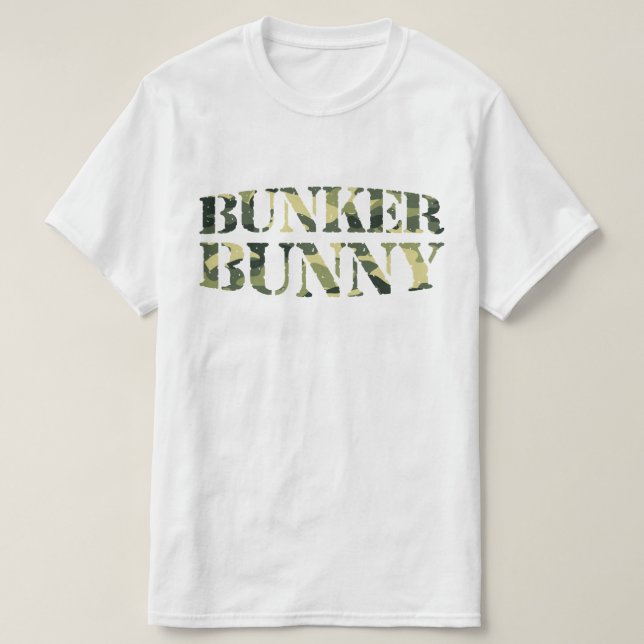 T-SHIRT LAPIN DE BUNKER CAMO / CAMOUFLAGE (Design devant)