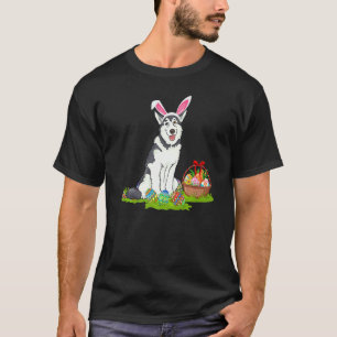 T-shirt Lapin de chasse d'oeufs de Pâques Chien Labrador R
