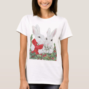 T-shirt Lapin de Noël lapins mignonette Vacances Festif Ar