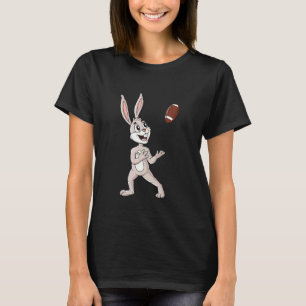 T-shirt Lapin de Pâques attrapant un ballon de football ga