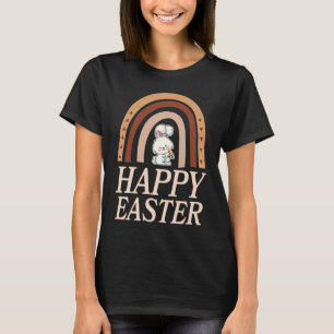 T-shirt Lapin de Pâques Boho Style Bohème Arc-en-ciel
