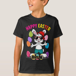 T-shirt Lapin de Pâques cool rétro "Joyeux Bruh de Pâques"