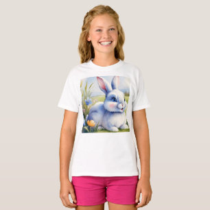 T-shirt Lapin de Pâques dans un jardin, Pâques