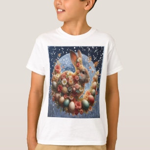 T-shirt Lapin de Pâques en fleurs