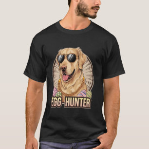 T-shirt Lapin de Pâques Golden Retriever Chasseur d'oeufs