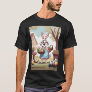T-shirt Lapin de Pâques Grand-mère Pâques