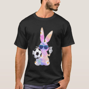 T-shirt Lapin de Pâques Groovy Mignon Football Jour de Pâq