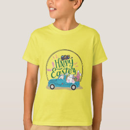 T-shirt lapin de pâques heureux