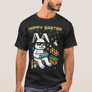 T-shirt Lapin de Pâques heureux Œufs Garçons Filles Enfant