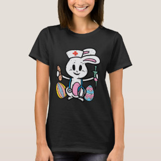 T-shirt Lapin de Pâques Infirmière Stéthoscope Lapin Migno