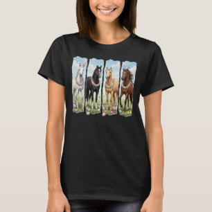 T-shirt Lapin de Pâques Jour Cheval Amant Œufs de Pâques F