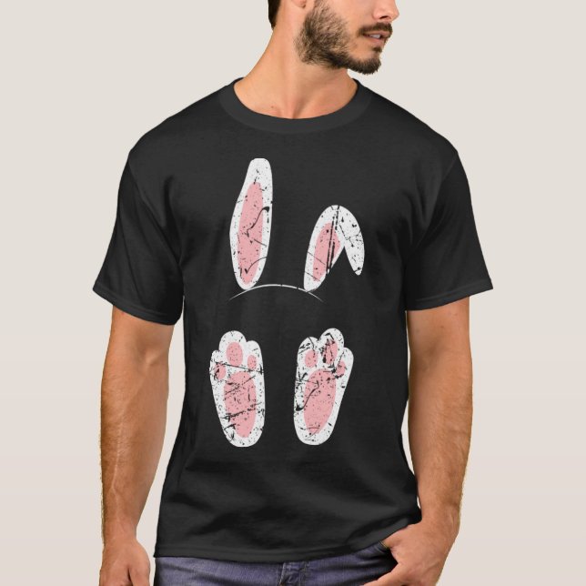 T-shirt Lapin de Pâques Joyeux Jour de Pâques Drôle Chasse (Devant)