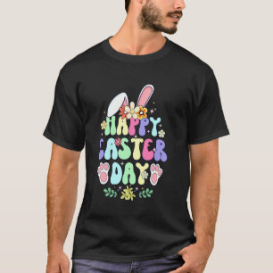 T-shirt Lapin de Pâques Joyeux Lapin Visage Drôle de Jour 