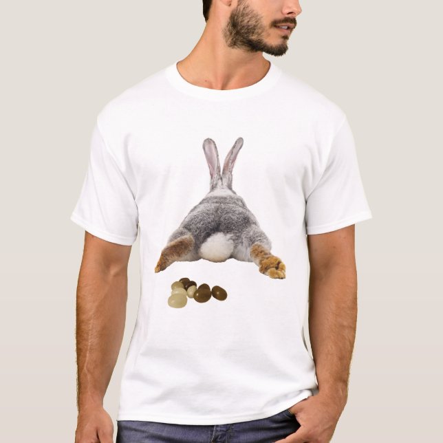 T-shirt Lapin de Pâques lapin Butt Jelly Poop Brown (Devant)