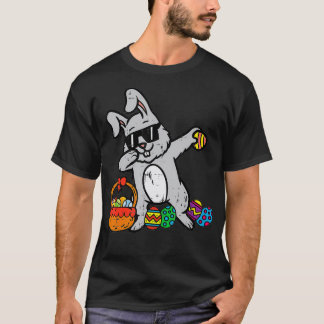 T-shirt Lapin de Pâques lapin Dab Oeufs Panier mignon Jeun