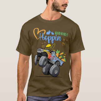 T-shirt Lapin de Pâques Lapin Monster Camion Enfant Garçon