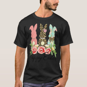 T-shirt Lapin de Pâques Léopard Lapin Dimanche des Rameaux