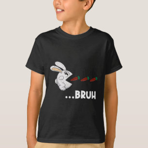 T-shirt Lapin de Pâques Mangeant des Carottes en Chocolat