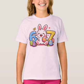 T-shirt Lapin de Pâques Mignon Enfant 67 Mème