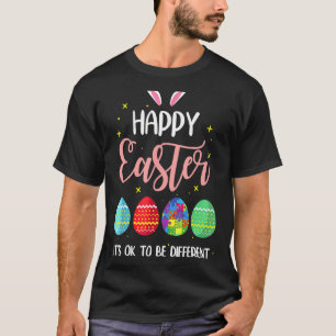 T-shirt Lapin de Pâques œuf casse-tête Autisme soutien