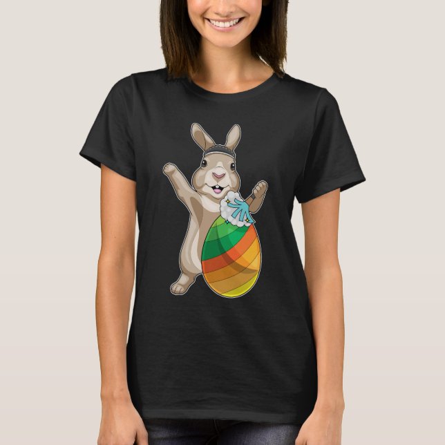 T-shirt Lapin de Pâques OEuf de Pâques Plumes duster (Devant)