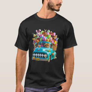 T-shirt Lapin de Pâques Œufs Camionnette Printemps Pâques