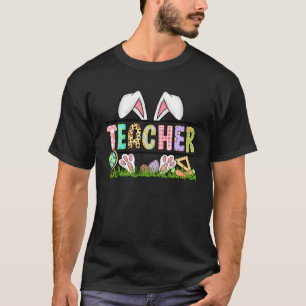 T-shirt Lapin de Pâques oreilles de lapin léopard rose à c