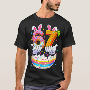 T-shirt lapin de Pâques six sept 6 7 garçons filles enfant