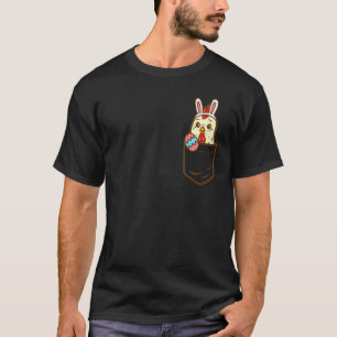 T-shirt Lapin de poulet de poche Pâques mignon volaille fe